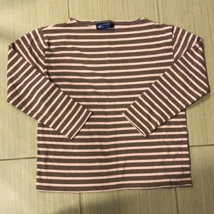 St. James pink x brown striped tops